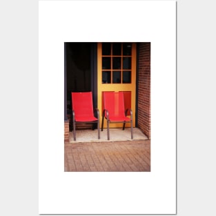 Two Red Chairs In Doorway Posters and Art